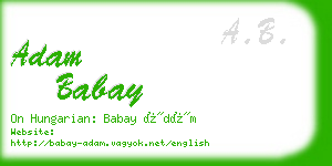 adam babay business card